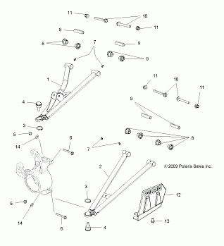 SUSPENSION, FRONT A-ARMS - A14ZN8EAB/C/I/M/P/S (49ATVSUSPFRT10SPTRGEPS)