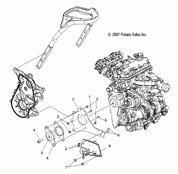 ENGINE, MOUNTING, RH and FRONT - S09PP7FS/FE (49SNOWENGINEMOUNTRH08IQTRBO)