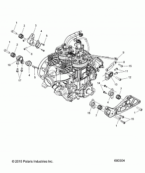 ENGINE, MOUNTING - S17EFK6 ALL OPTIONS (600304)