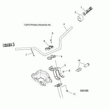 STEERING, HANDLEBAR and CONTROLS - A16SUC57C1 (100185)
