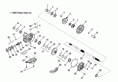 AXLE, REAR WHEEL - A06PB20VA/VB (4999202869920286C01)