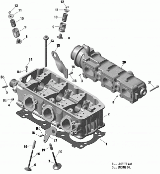 Cylinder Head And Exhaust Manifold