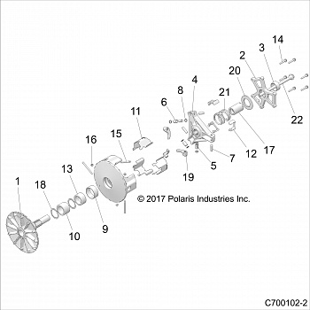 DRIVE TRAIN, PRIMARY CLUTCH - Z20S1E99NG (C700102-2)