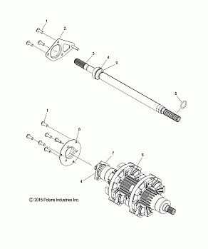 DRIVE TRAIN, JACKSHAFT and DRIVESHAFT - S17DDJ6PEM (49SNOWDRIVETRAIN16PROS)