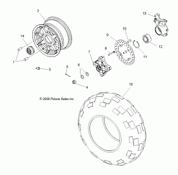 WHEELS, FRONT - R10XH76AA (49RGRWHEELFRT10RZRS4)