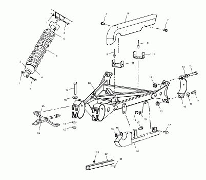 SWING ARM WELDMENT (REAR) - A02CL50AA/DA (4967986798C02)