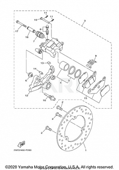 REAR BRAKE CALIPER