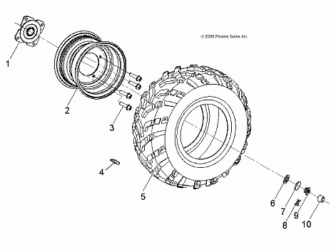 WHEELS, REAR - A13FA09AA (49ATVWHEELREAR07SPRT90)