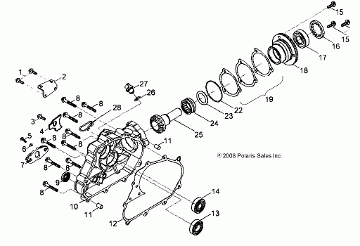 DRIVE TRAIN, REAR DRIVE ASSEMBLY - A09PB20EB (49ATVDRIVERR09PHX)