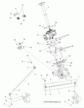 STEERING, STEERING POST ASM. - A14ZN8EAB/C/I/M/P/S (49ATVSTEERING14SP550)