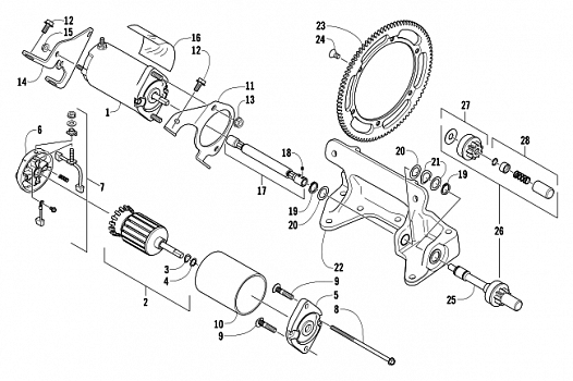 FLEX-DRIVE STARTER MOTOR ASSEMBLY (Optional)