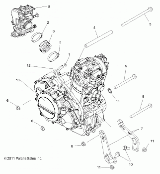 ENGINE, MOUNTING - A11GP52AA (49ATVENGINEMTG11OUT525)
