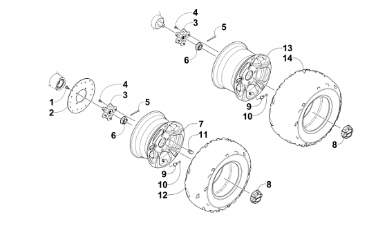 WHEEL AND TIRE ASSEMBLY