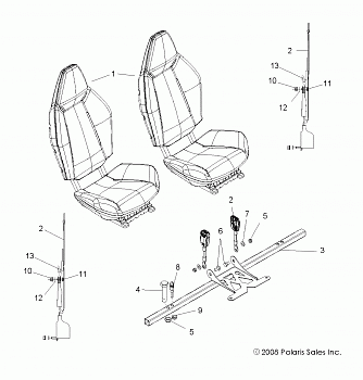 BODY, SEAT MOUNTING and BELTS - R09VH76AX (49RGRSEATMTG09RZR)
