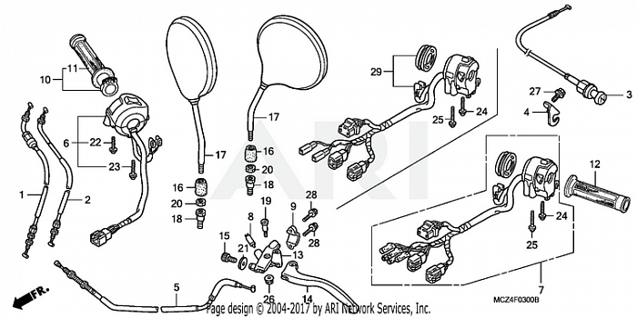 HANDLE LEVER + SWITCH + CABLE