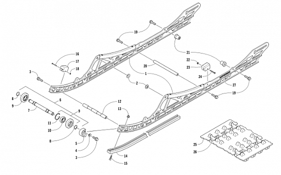 SLIDE RAIL AND TRACK ASSEMBLY