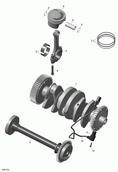 Crankshaft, Pistons and Balance Shaft