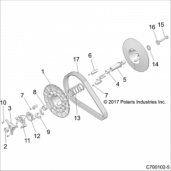DRIVE TRAIN, SECONDARY CLUTCH - Z20S1E99NG (C700102-5)