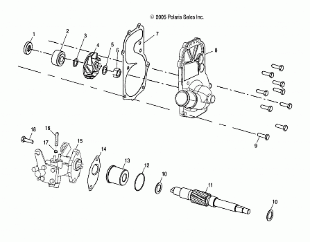 ENGINE, WATER PUMP/OIL PUMP - S07NP5CS/CE (4997259725C10)