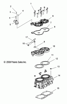 ENGINE, CYLINDER - S12CG6GSA/GSL/GEL (49SNOWCYLINDER09600TRG)