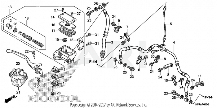 FRONT BRAKE MASTER       CYLINDER