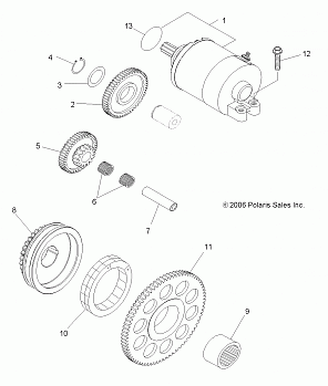 ENGINE, STARTING SYSTEM - A08GJ52AA/AB/AC (49ATVSTARTER07OUT525)