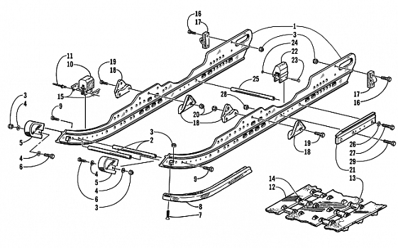 SLIDE RAIL AND TRACK ASSEMBLY