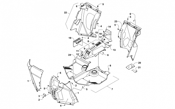 CONSOLE AND FLOOR PANEL ASSEMBLY