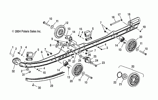 RAIL MOUNTING SUSPENSION - S05NJ5BS/A (4992769276B09)