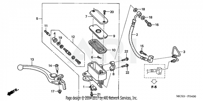 FRONT BRAKE MASTER CYLINDER (ST1300)