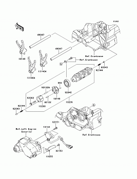 Gear Change Drum/Shift Fork(s)