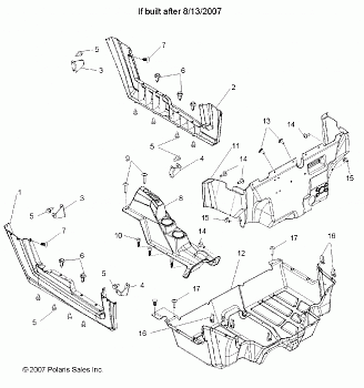 FLOOR and ROCKER PANELS (Built 8/14/07 and After) - R08VH76AD/AG (49RGRFLOOR08RZR)