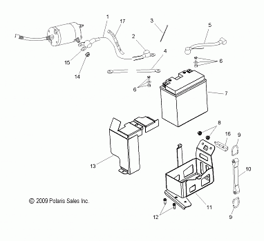 ELECTRICAL, BATTERY and CABLES - S12BF6NSA/NSL (49SNOWBATTERY10PR)