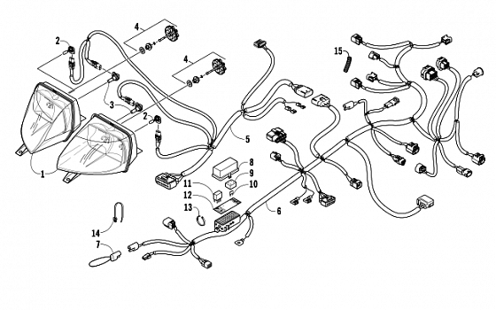 HEADLIGHT AND WIRING ASSEMBLIES