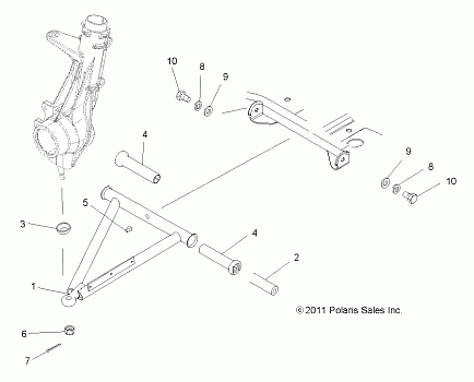 SUSPENSION, A-ARM and STRUT MOUNTING - A13MB46FZ  (49ATVAARM11HAWK)