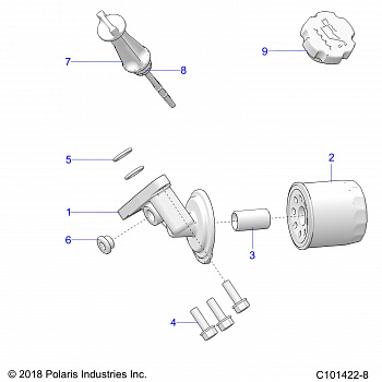 ENGINE, OIL FILTER and DIPSTICK - A20S6E57A1/3A1 (C101422-8)
