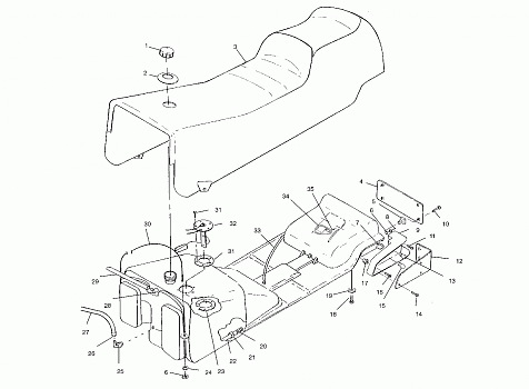 SEAT and GAS TANK - S02ST6ES/S02ST6ESA (4968596859A04)