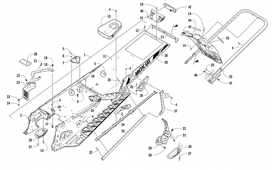 TUNNEL, REAR BUMPER, AND SNOWFLAP ASSEMBLY