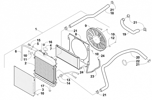 COOLING ASSEMBLY (Up to VIN: 4UF07ATV17T236134)