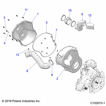 BODY, CLUTCH COVER - A20SGE95AK (C102073-1)