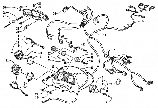 HEADLIGHT, INSTRUMENTS, AND WIRING ASSEMBLIES