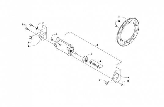 ELECTRIC START - STARTER MOTOR ASSEMBLY