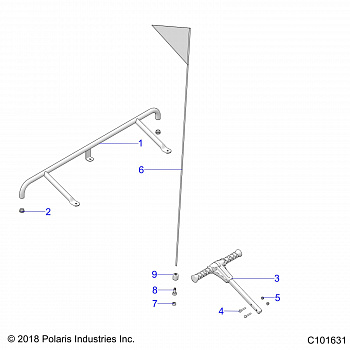 BODY, ACCESSORY BUMPER, FLAG, AND PASS HANDLE - A18HZA15N4 (C101631)