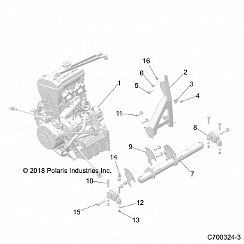 ENGINE, MOUNTING - Z20N4E92AL/AR/BL/BR/F92AL/AR (C700324-3)