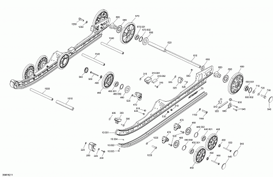 Suspension Rear MXZ X - 600R ETEC - Inferior