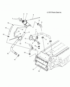 ENGINE, COOLING SYSTEM - S16CM8 ALL OPTIONS (49SNOWCOOLING14800)