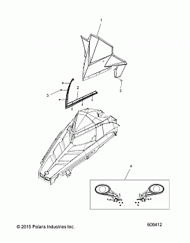 BODY, WINDSHIELD and MIRRORS - S19CEE5BSL (600412)