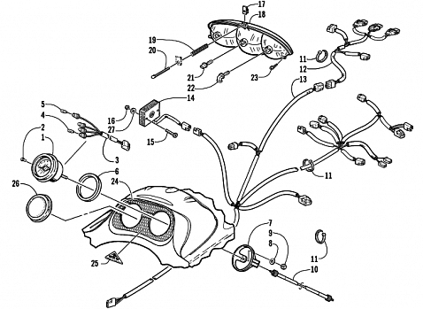 HEADLIGHT, INSTRUMENTS, AND WIRING ASSEMBLIES