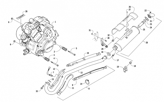 ENGINE AND EXHAUST