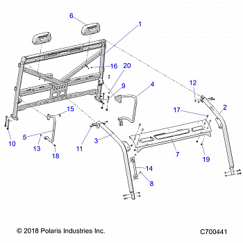 CHASSIS, CAB FRAME - R19RRB99A9 (C700441)